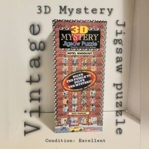 SOLD🚫🚫🚫Vintage 1993 3D Mystery jigsaw puzzle New